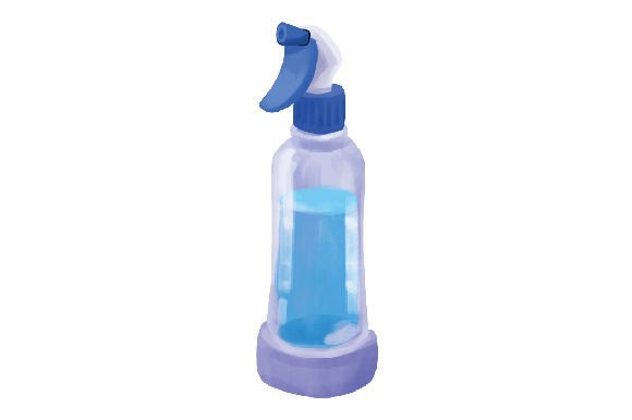 Disinfectant Spray Watercolor: Medical Crafts