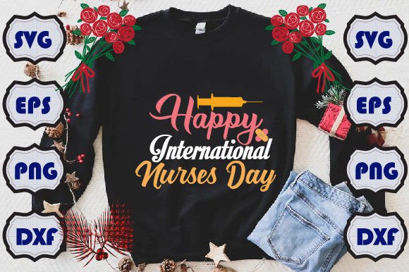Happy International Nurses Day Graphics for T-Shirt Designs