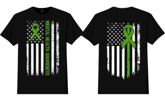 Mental Health Awareness Flag Graphics for T-Shirt Designs