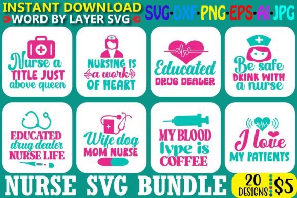 Nurse SVG Bundle Vol. 8: Essential Bundles