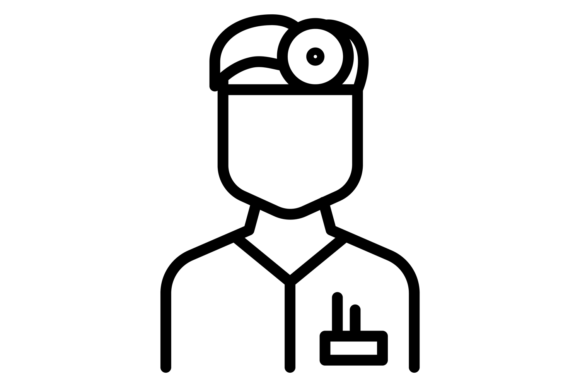 Otolaryngologist Linear Symbol: Medical Graphics & Illustrations